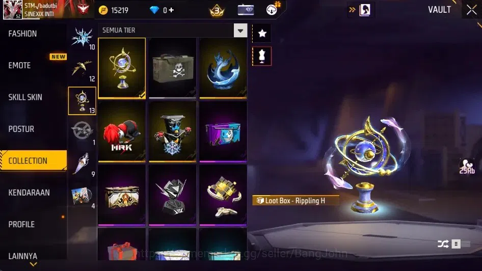 Free Fire Accounts Indonesia | Vault 253| M1887- Golden Glare, Hand o image 13