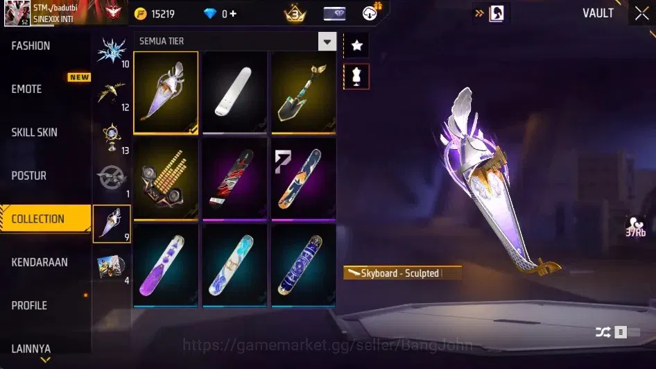 Free Fire Accounts Indonesia | Vault 253| M1887- Golden Glare, Hand o image 14