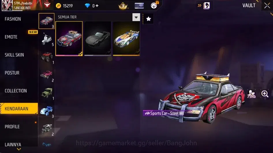Free Fire Accounts Indonesia | Vault 253| M1887- Golden Glare, Hand o image 15