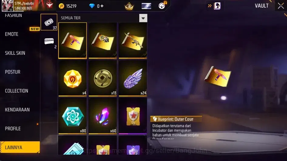 Free Fire Accounts Indonesia | Vault 253| M1887- Golden Glare, Hand o image 17