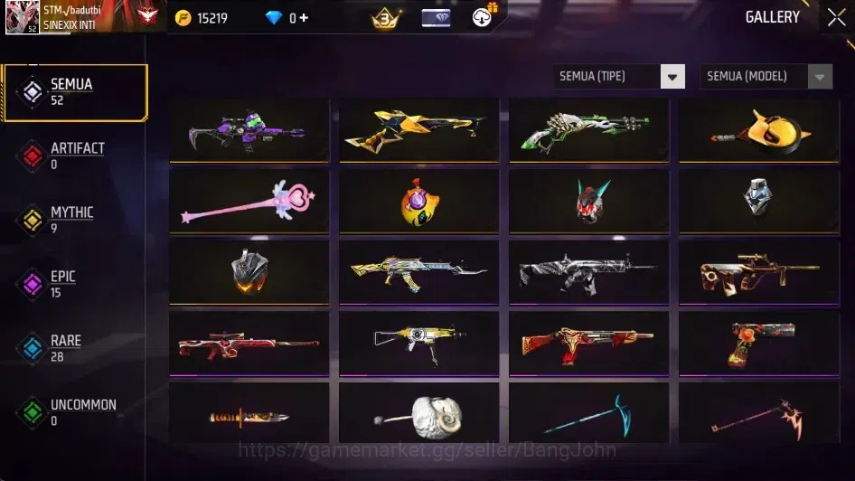 Free Fire Accounts Indonesia | Vault 253| M1887- Golden Glare, Hand o image 20