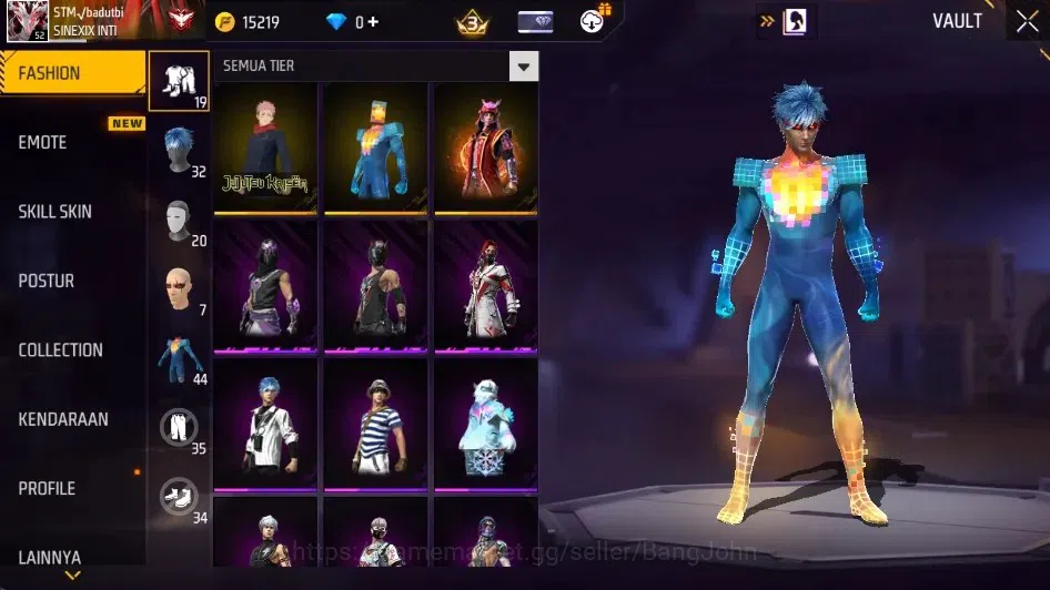 Free Fire Accounts Indonesia | Vault 253| M1887- Golden Glare, Hand o image 3