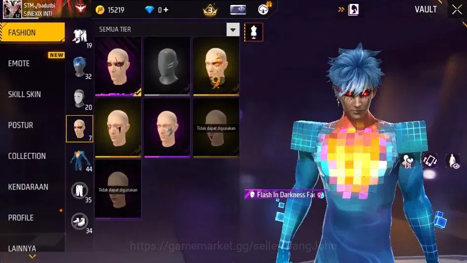 Free Fire Accounts Indonesia | Vault 253| M1887- Golden Glare, Hand o image 6