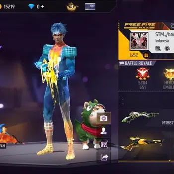 Free Fire Accounts Indonesia | Vault 253| M1887- Golden Glare, Hand o image 1