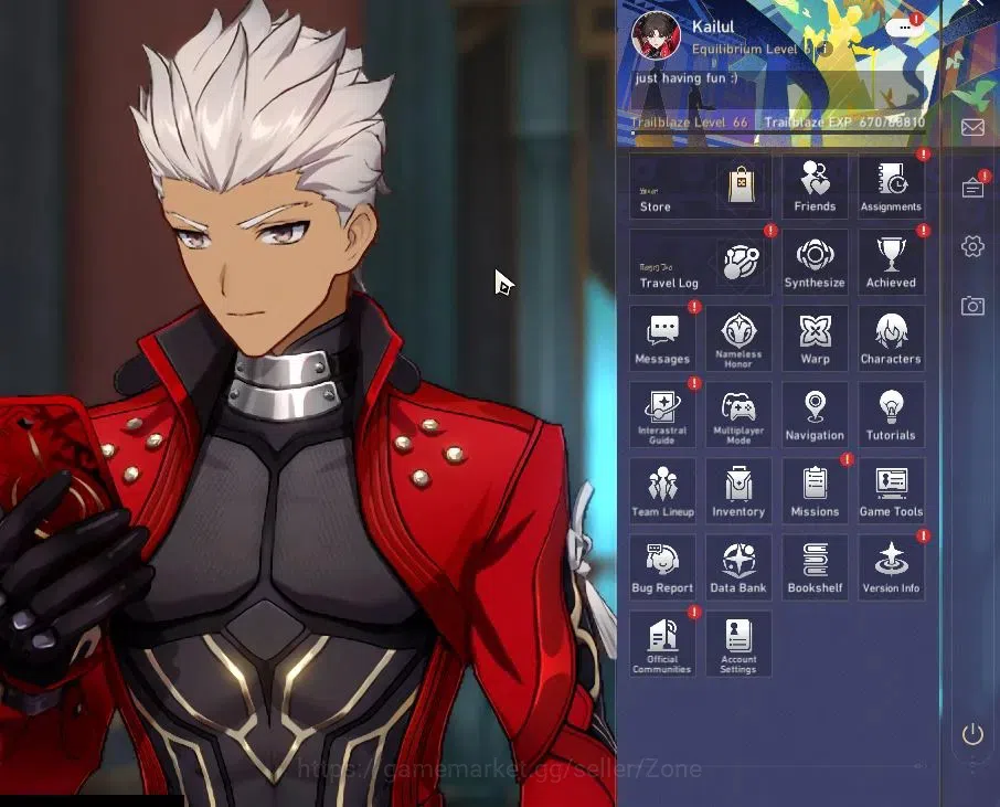 Honkai Star Rail Accounts Others ASIA|TL66|8 Limit|Full Collab|(SaberE2,Archer)+Sign,Rin 1
