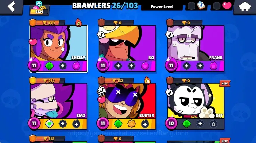 Brawl Stars Accounts Global|2234 Tropyh|26 Brawlers-5 Max Lv.|3 Hyperch image 5