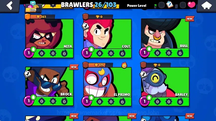 Brawl Stars Accounts Global|2234 Tropyh|26 Brawlers-5 Max Lv.|3 Hyperch image 6