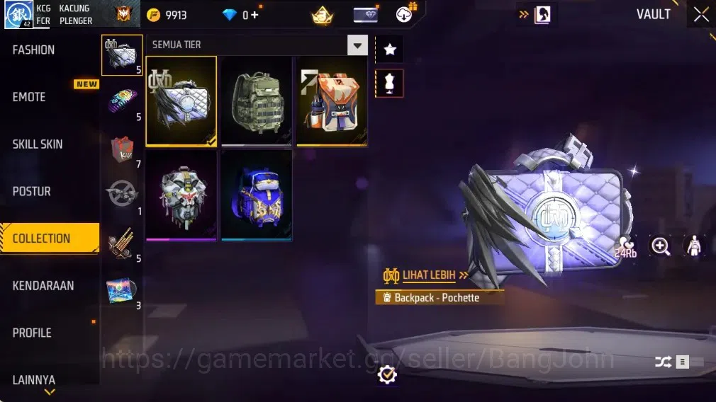 Free Fire Accounts Indonesia | M1887- Hand of Hope| AN94 - Tsunami Bo image 12