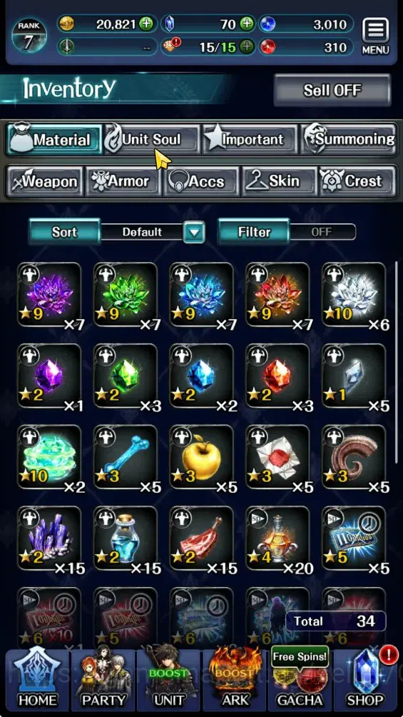 Last Cloudia Accounts GLOBAL|Rank 7|Collab Brave Frontier (Fire God Varg image 10
