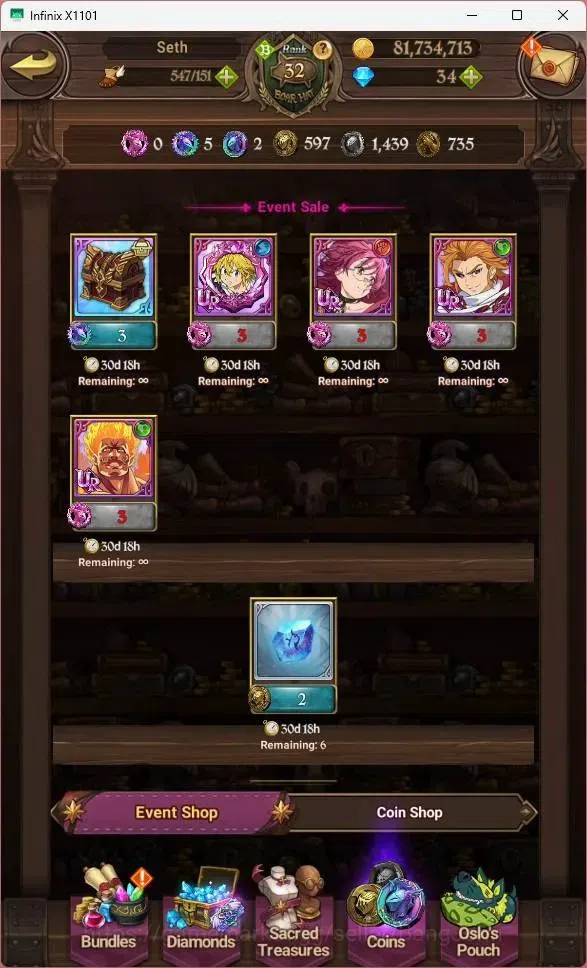 The Seven Deadly Sins: Grand Cross Accounts GLOBAL|2M CC|34 DM|LS 101|UR Mesis 1/6,NightSalos image 3