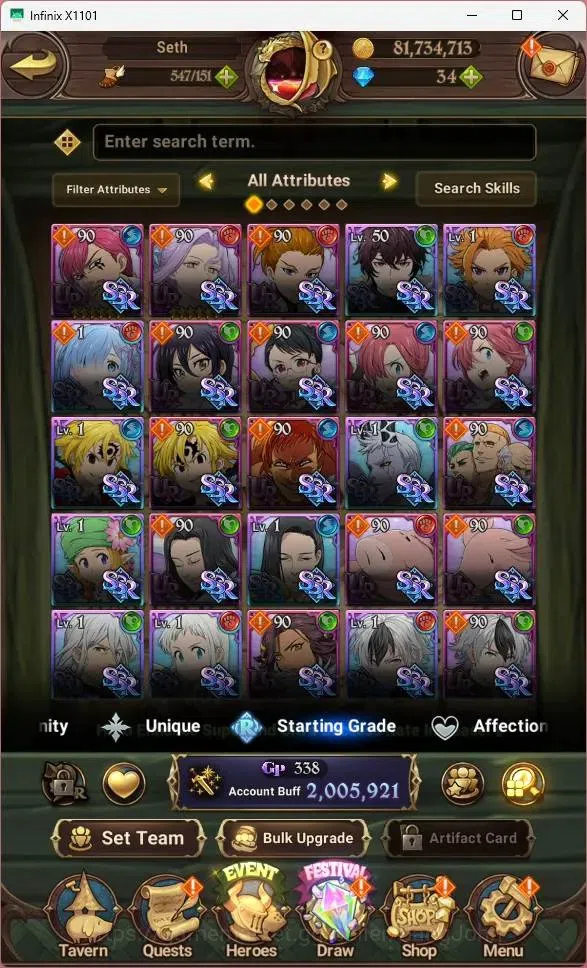 The Seven Deadly Sins: Grand Cross Accounts GLOBAL|2M CC|34 DM|LS 101|UR Mesis 1/6,NightSalos image 4