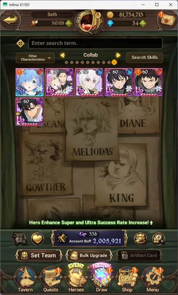 The Seven Deadly Sins: Grand Cross Accounts GLOBAL|2M CC|34 DM|LS 101|UR Mesis 1/6,NightSalos image 5