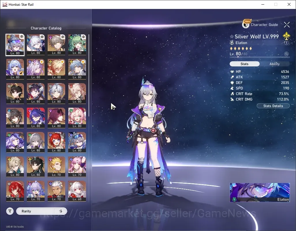 Honkai Star Rail Accounts Others Asia|TL 70|1 PremTeam|27 Limited|9 Char with Signature LC|SW999 E1,Sunday E1,Phainon E1,R 1