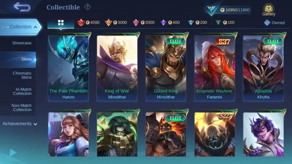 Mobile Legends: Bang Bang Accounts Collector Global|Hero 78|Skin 82|Seasoned|Epic Moskov,Anniversary Miya,SPECIAL 15