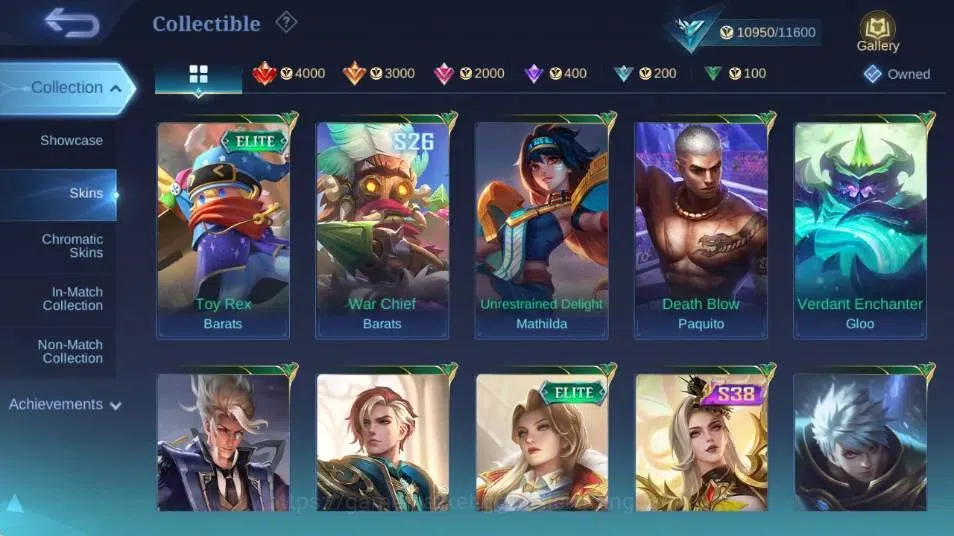 Mobile Legends: Bang Bang Accounts Collector Global|Hero 78|Skin 82|Seasoned|Epic Moskov,Anniversary Miya,SPECIAL 19