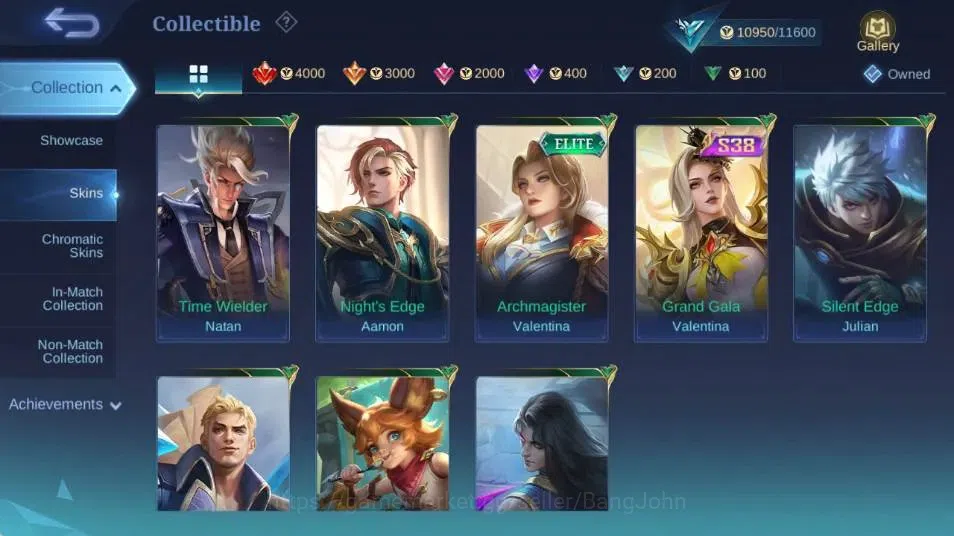 Mobile Legends: Bang Bang Accounts Collector Global|Hero 78|Skin 82|Seasoned|Epic Moskov,Anniversary Miya,SPECIAL 20