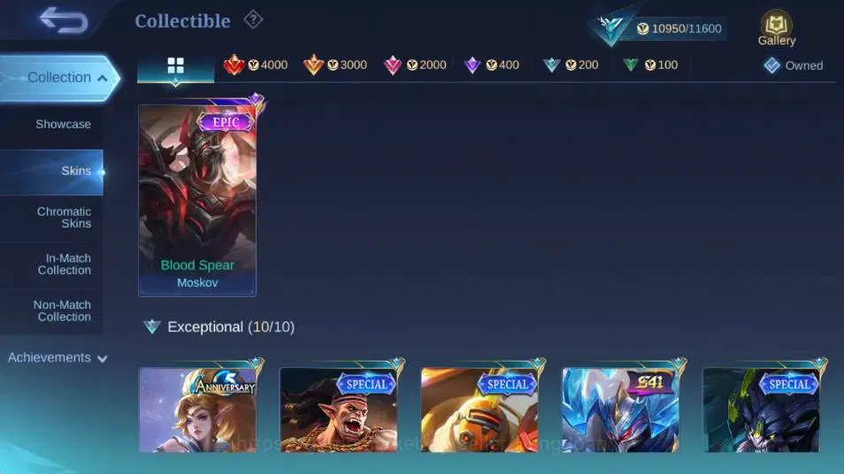 Mobile Legends: Bang Bang Accounts Collector Global|Hero 78|Skin 82|Seasoned|Epic Moskov,Anniversary Miya,SPECIAL 5