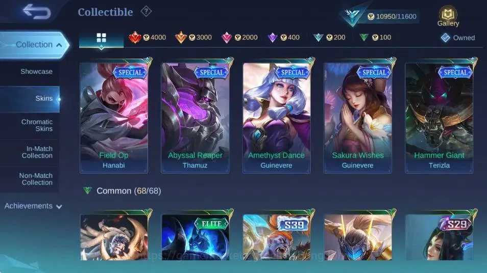 Mobile Legends: Bang Bang Accounts Collector Global|Hero 78|Skin 82|Seasoned|Epic Moskov,Anniversary Miya,SPECIAL 7