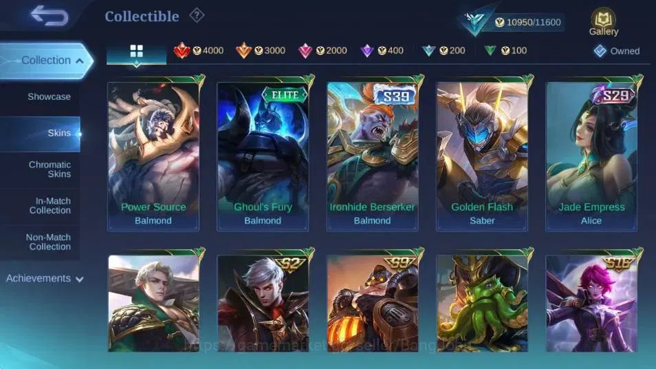 Mobile Legends: Bang Bang Accounts Collector Global|Hero 78|Skin 82|Seasoned|Epic Moskov,Anniversary Miya,SPECIAL 8
