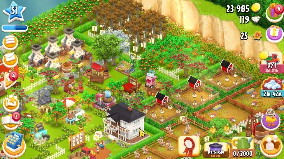 Hay Day Accounts Lvl 51 | Silo Storage 525 + Barn Storage 3100 | We image 1