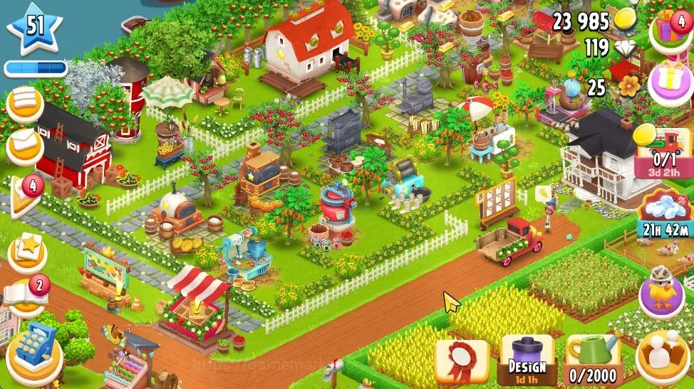 Hay Day Accounts Lvl 51 | Silo Storage 525 + Barn Storage 3100 | We image 2