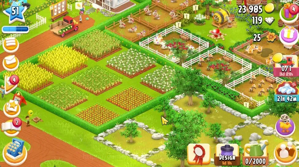 Hay Day Accounts Lvl 51 | Silo Storage 525 + Barn Storage 3100 | We image 4