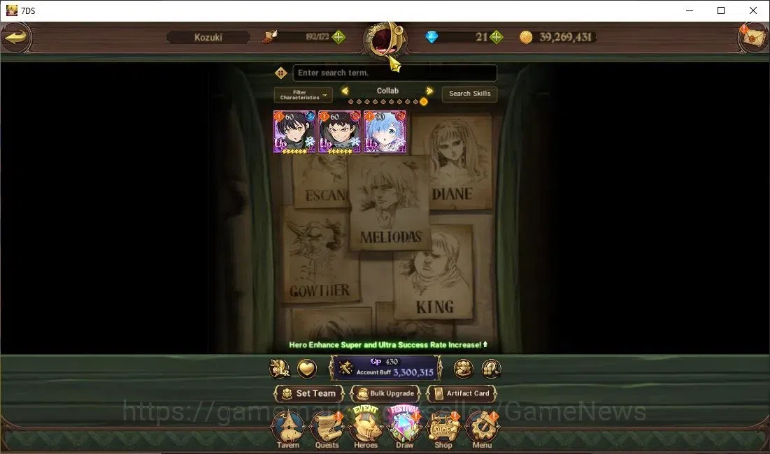 The Seven Deadly Sins: Grand Cross Accounts ASIA|3,3M CC|50 LS|5 LR+9 UR+Collab FF,ReZero|N Me image 4