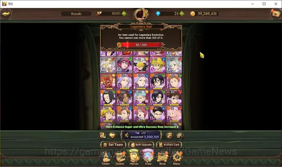 The Seven Deadly Sins: Grand Cross Accounts ASIA|3,3M CC|50 LS|5 LR+9 UR+Collab FF,ReZero|N Me image 5