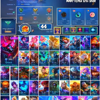 Mobile Legends: Bang Bang Collector #3853 44 Skins | Many Epic | Many Special | Safe A image 1