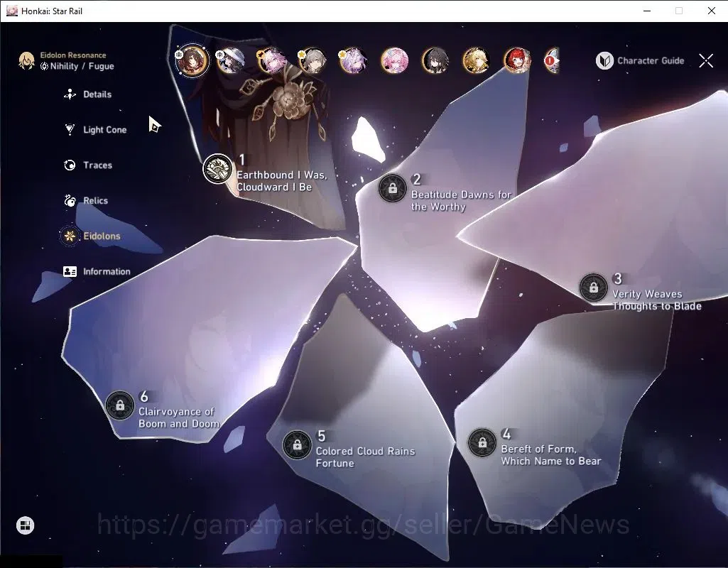 Honkai Star Rail Accounts Asia|TL 70|Rappa+Aglaea PremTeam|16 Limited|(Fugue image 5