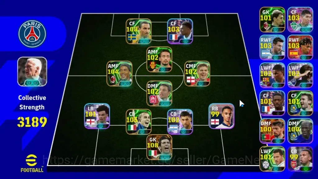 eFootball Accounts Legends & Iconic Players Android|Big Time Gianluigi Buffon|10 Epic ZLatan Ibrahimovic,Fabio 1