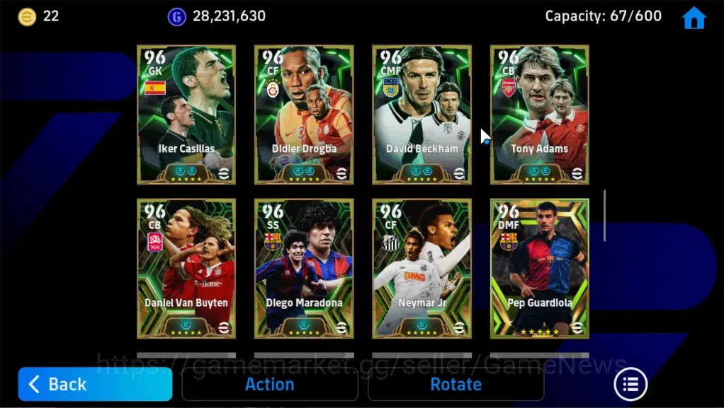 eFootball Accounts Legends & Iconic Players Android|3Pack Portugal,France,Barca|45Epic(Marco van basten,Neymar,Luis 10