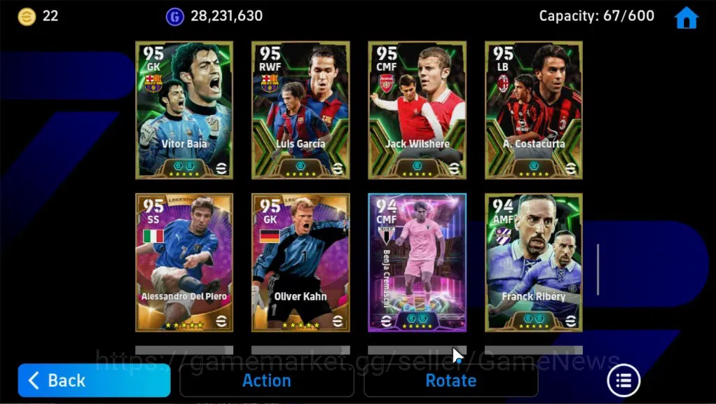 eFootball Accounts Legends & Iconic Players Android|3Pack Portugal,France,Barca|45Epic(Marco van basten,Neymar,Luis 12