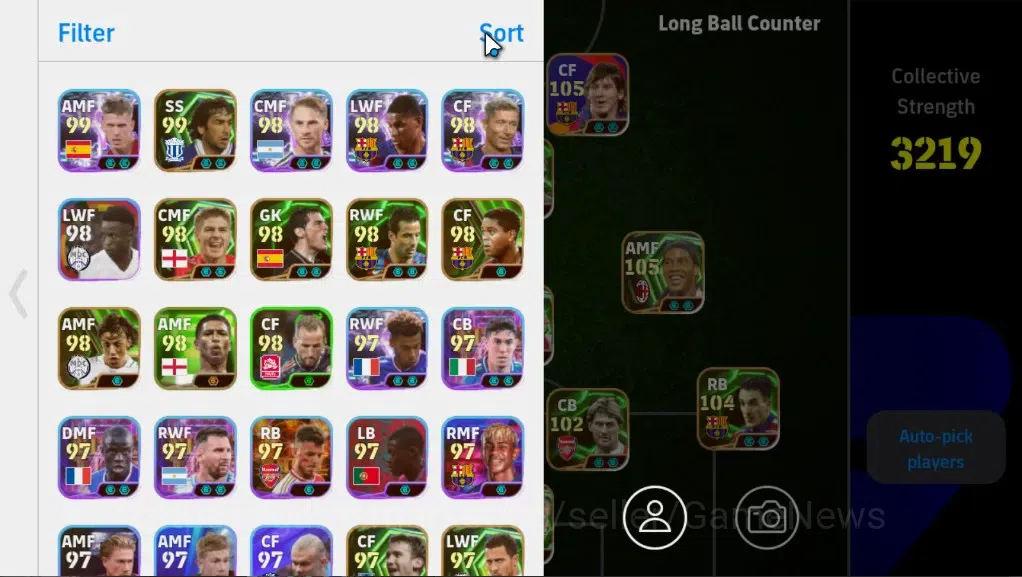 eFootball Accounts Legends & Iconic Players Android|3Pack Portugal,France,Barca|45Epic(Marco van basten,Neymar,Luis 2