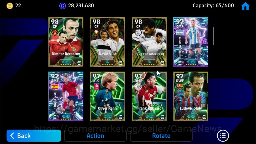 eFootball Accounts Legends & Iconic Players Android|3Pack Portugal,France,Barca|45Epic(Marco van basten,Neymar,Luis 7