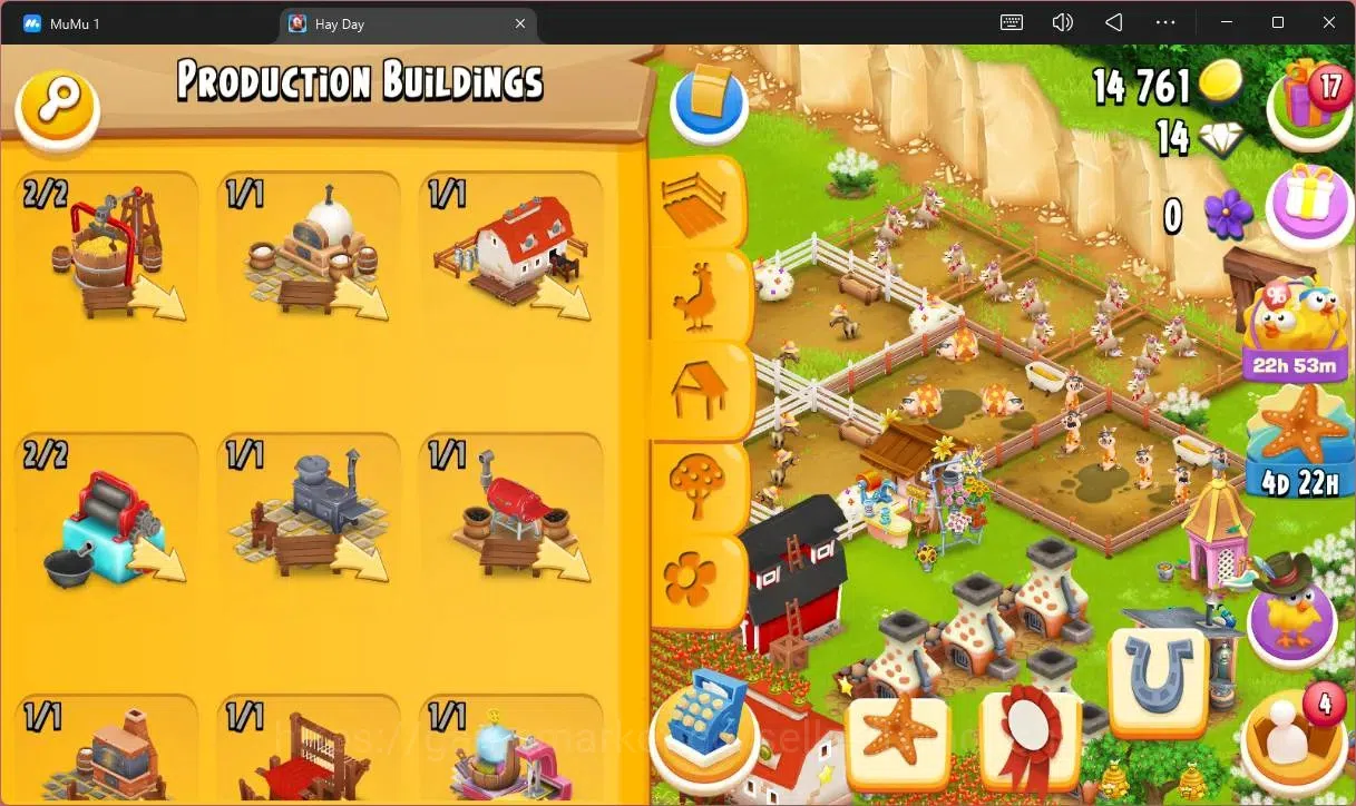 Hay Day Accounts Lvl 83|Silo Storage 1572/2100|Barn Storage 4160/6000|14K Coins|14 Diamonds|PROTECT OFF|Log Supercel |RA094B 4