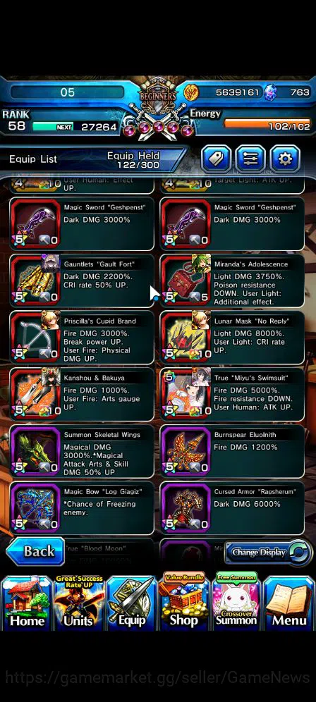 Grand Summoners Accounts Global|Rank 58|7 Ascend|Summer MiyuTW,EmiyaTW,Hazu image 13