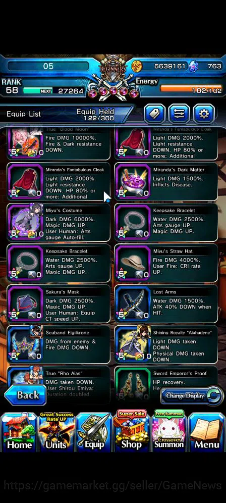 Grand Summoners Accounts Global|Rank 58|7 Ascend|Summer MiyuTW,EmiyaTW,Hazu image 14