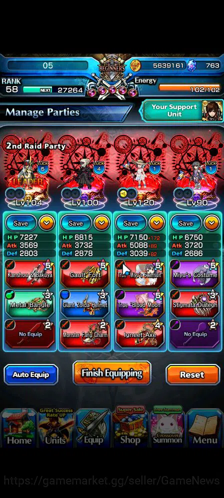 Grand Summoners Accounts Global|Rank 58|7 Ascend|Summer MiyuTW,EmiyaTW,Hazu image 3