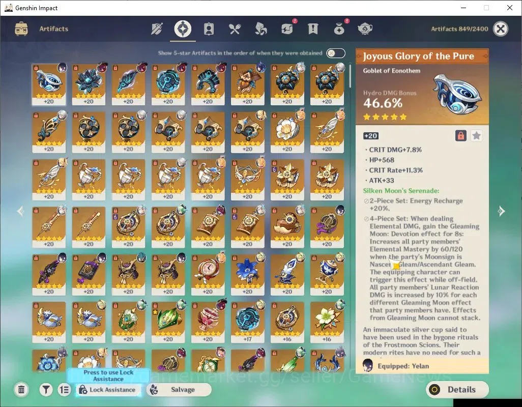 Genshin Impact Accounts ASIA|AR 56|6Limited+2(*5Wep)|Arlec,Neuvil,Yelan,Ch image 12