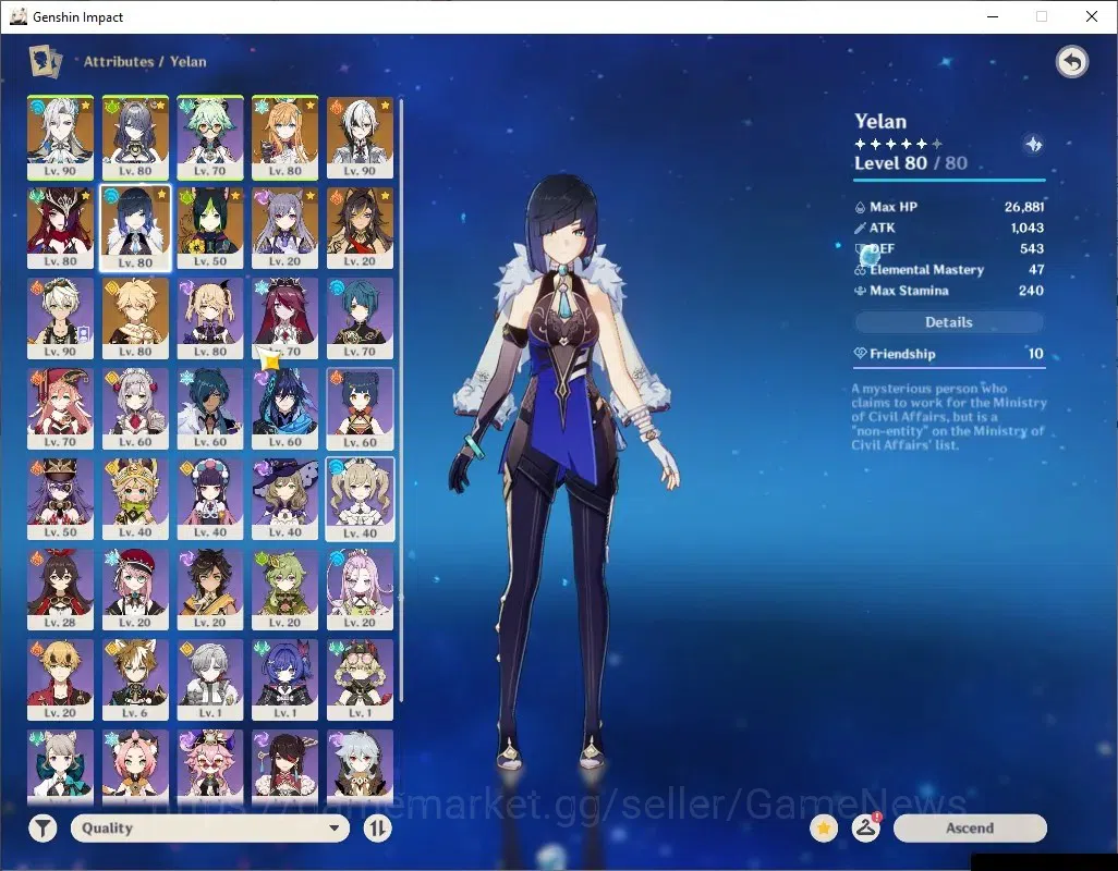 Genshin Impact Accounts ASIA|AR 56|6Limited+2(*5Wep)|Arlec,Neuvil,Yelan,Ch image 8