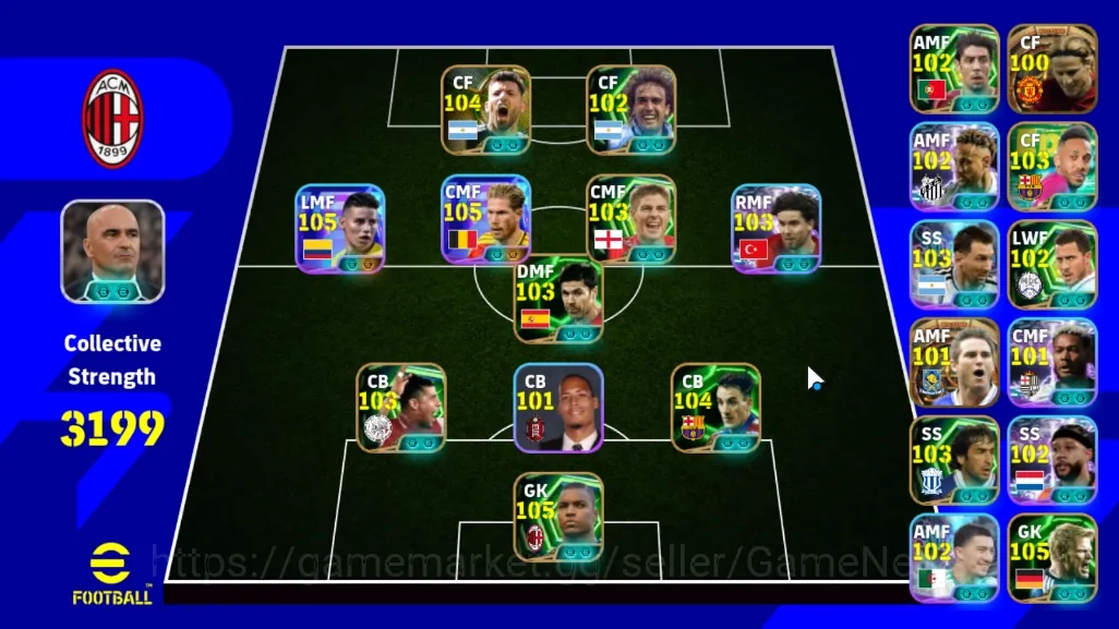 eFootball Accounts Others Android|Power 3199|2 Big Time Old|Epic Oliver Kahn,Dida,Xabi Alonso,Albert Ferrer,Sergio 1