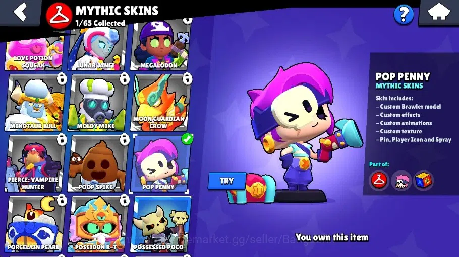 Brawl Stars Accounts Global | 1080 Thropy|14 Brawler|3 Max Lv Hyperchar image 10