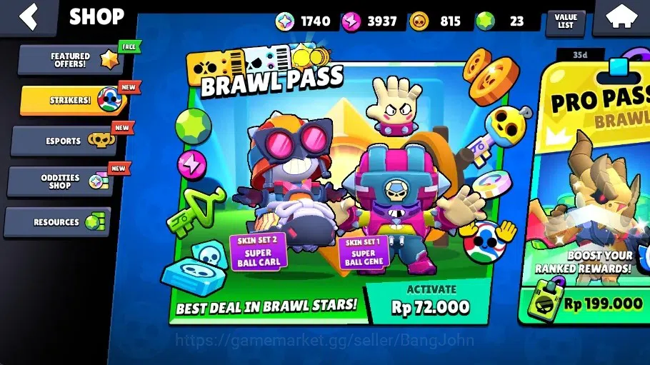 Brawl Stars Accounts Global | 1080 Thropy|14 Brawler|3 Max Lv Hyperchar image 4
