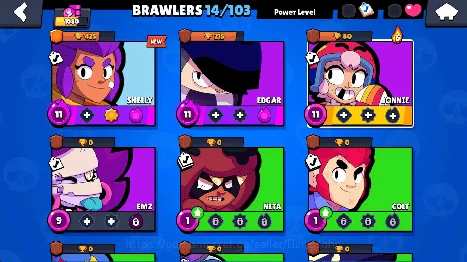 Brawl Stars Accounts Global | 1080 Thropy|14 Brawler|3 Max Lv Hyperchar image 5