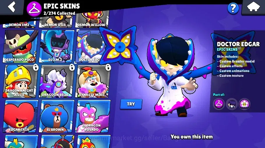 Brawl Stars Accounts Global | 1080 Thropy|14 Brawler|3 Max Lv Hyperchar image 8