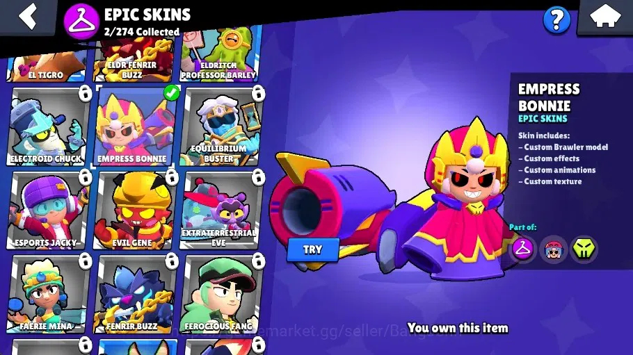 Brawl Stars Accounts Global | 1080 Thropy|14 Brawler|3 Max Lv Hyperchar image 9