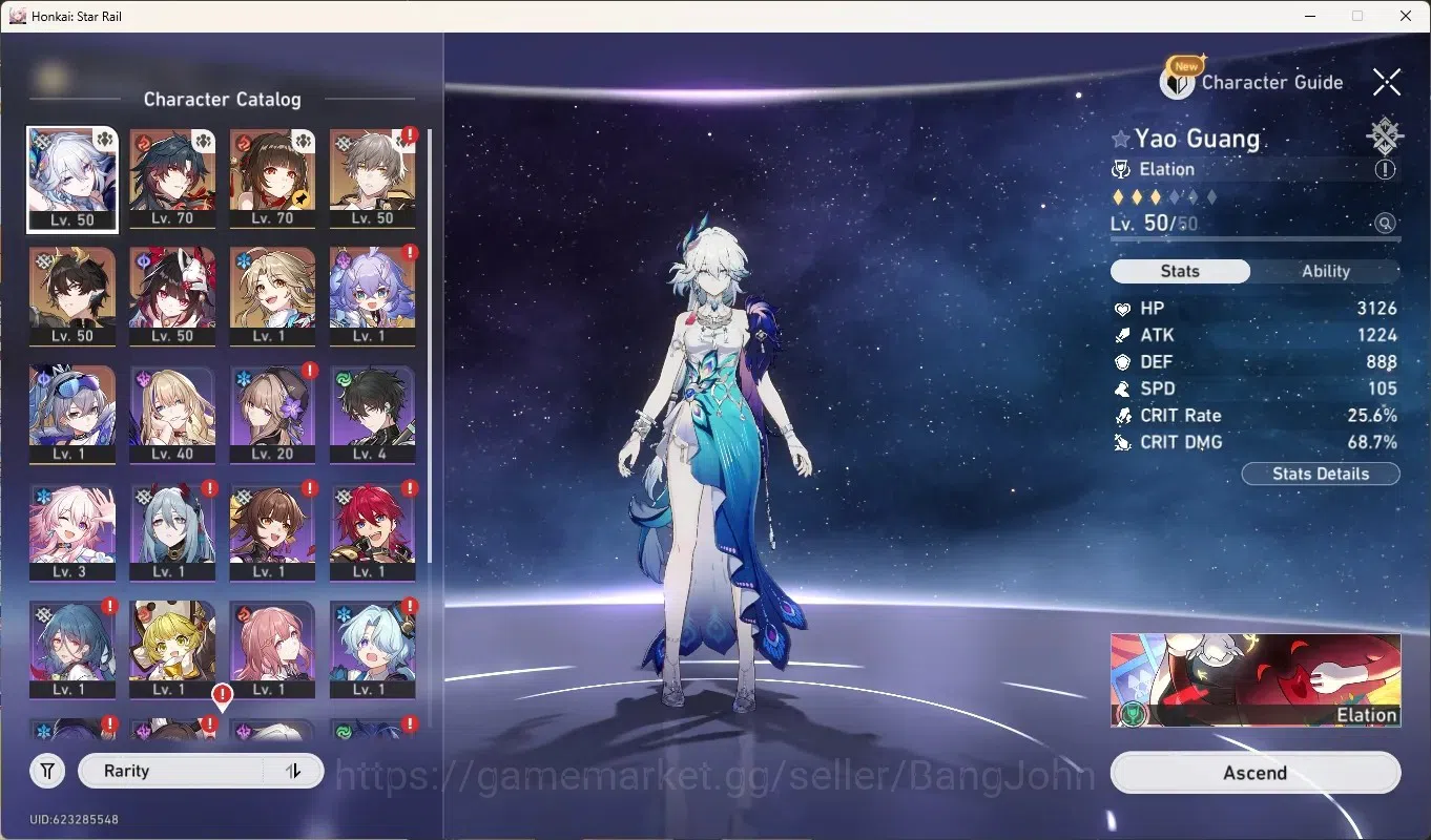 Honkai Star Rail Accounts Others America|TL 60|6 Limited [MortenaxBladeE1 + Sign],Yao Guang,Lingsha,Dan 2