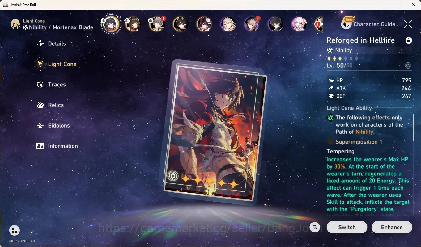 Honkai Star Rail Accounts Others America|TL 60|6 Limited [MortenaxBladeE1 + Sign],Yao Guang,Lingsha,Dan 4