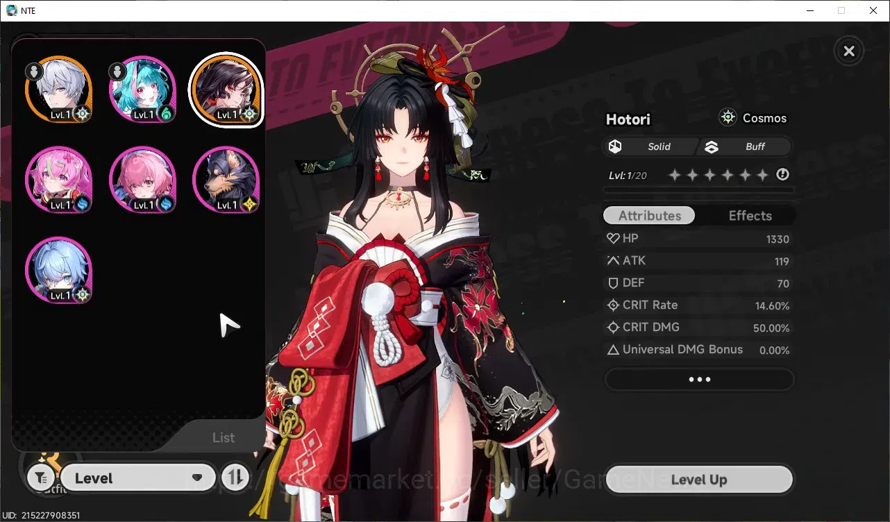Neverness to Everness Accounts GLOBAL EUROPE | HL 3 | 1 SSR | Limited Hotori + Si image 1